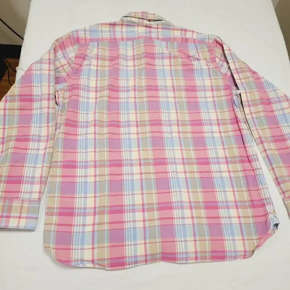 Bonobos Shirt Mens XL Pink Plaid Colorful Career Business Casual Preppy Spring - Picture 9 of 10